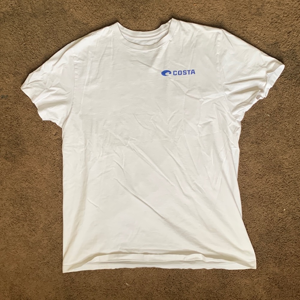 White Costa Short sleeve tee shirt.
